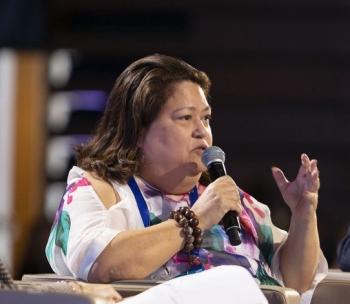 Carmen Auste, CEO of the Cancer Warriors Foundation Philippines at UICC's World Cancer Leaders' Summit 2019