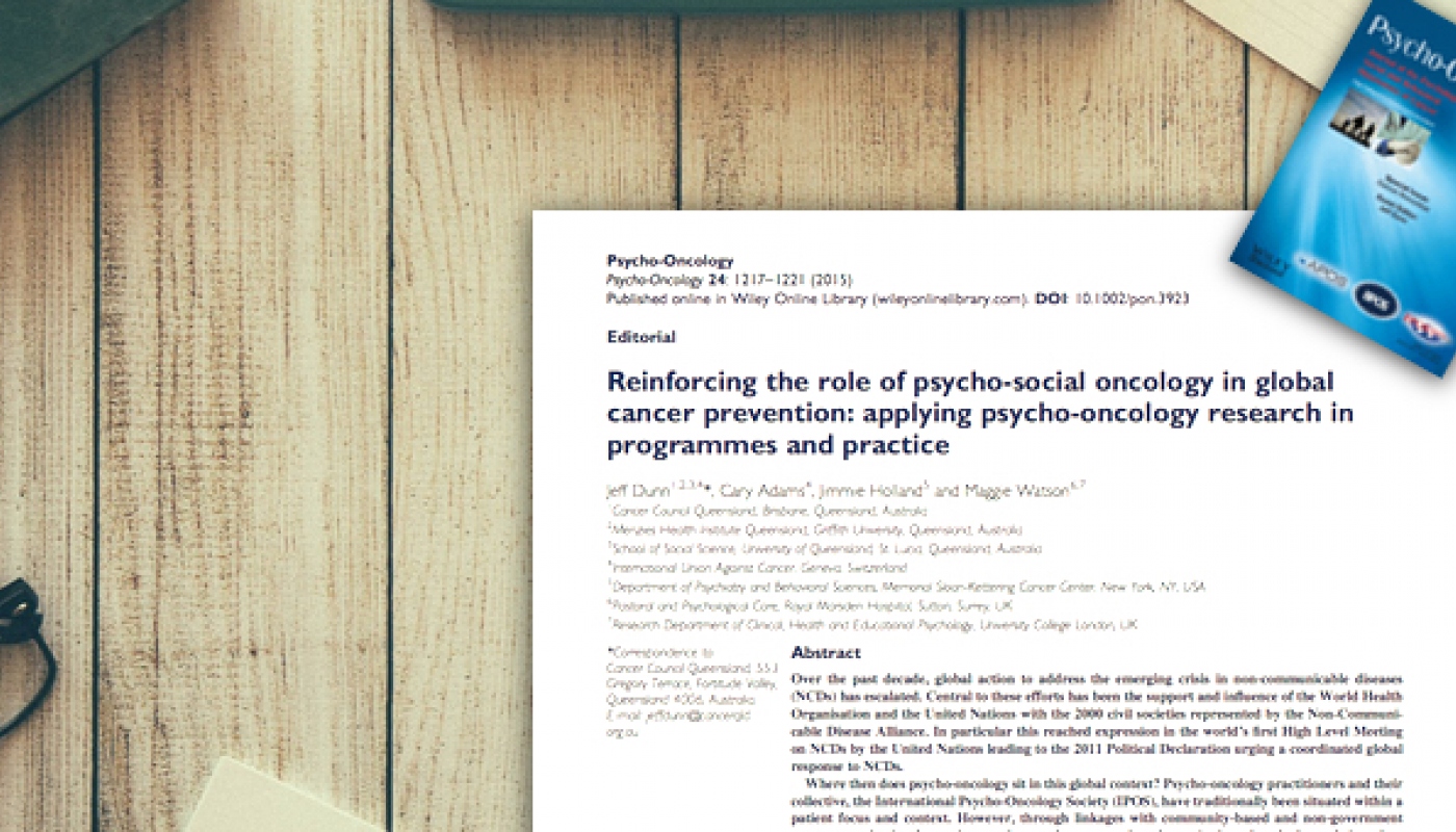 PsychoOncology Special Issue on Cancer Prevention UICC