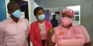 Thinking Pink Breast Cancer Foundation is one of the only acting organisations in Sierra Leone working on raising awareness about breast cancer and bringing treatment to all Sierra Leoneans. Here, CEO Ms Pratt with former UICC presdient, Princess Dina Mired.