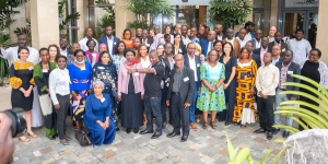 Group photo of the participants of UICC's regional dialogue workshop on addressing the burden of women cancers in Francophone Africa.