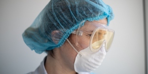 Photo of a nurse wearing. face mask